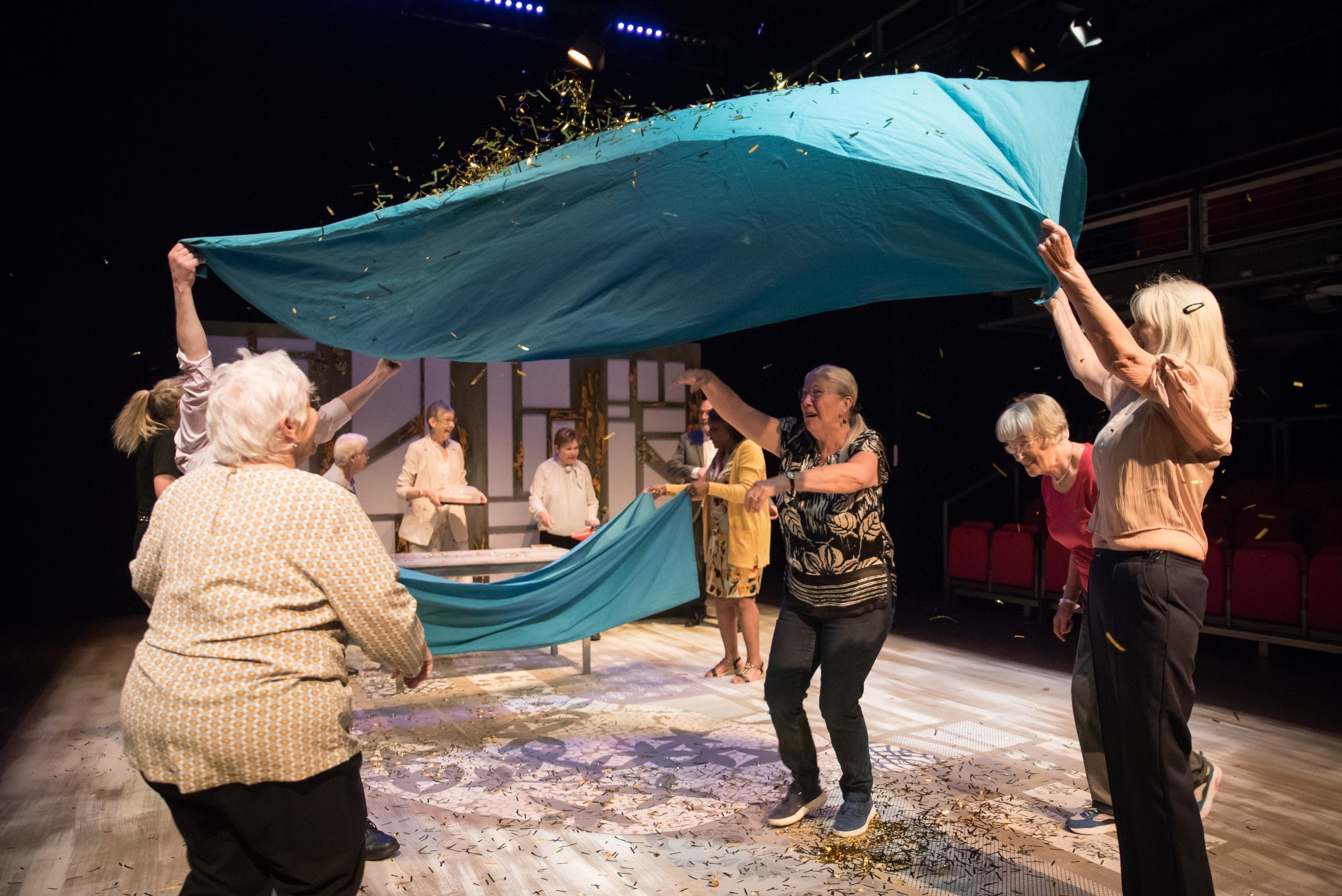 Production photo from our Elder Company show Behind the Net Curtains
