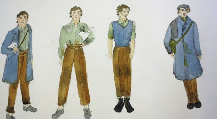 The Silver Sword costume designs by Lotte Collett