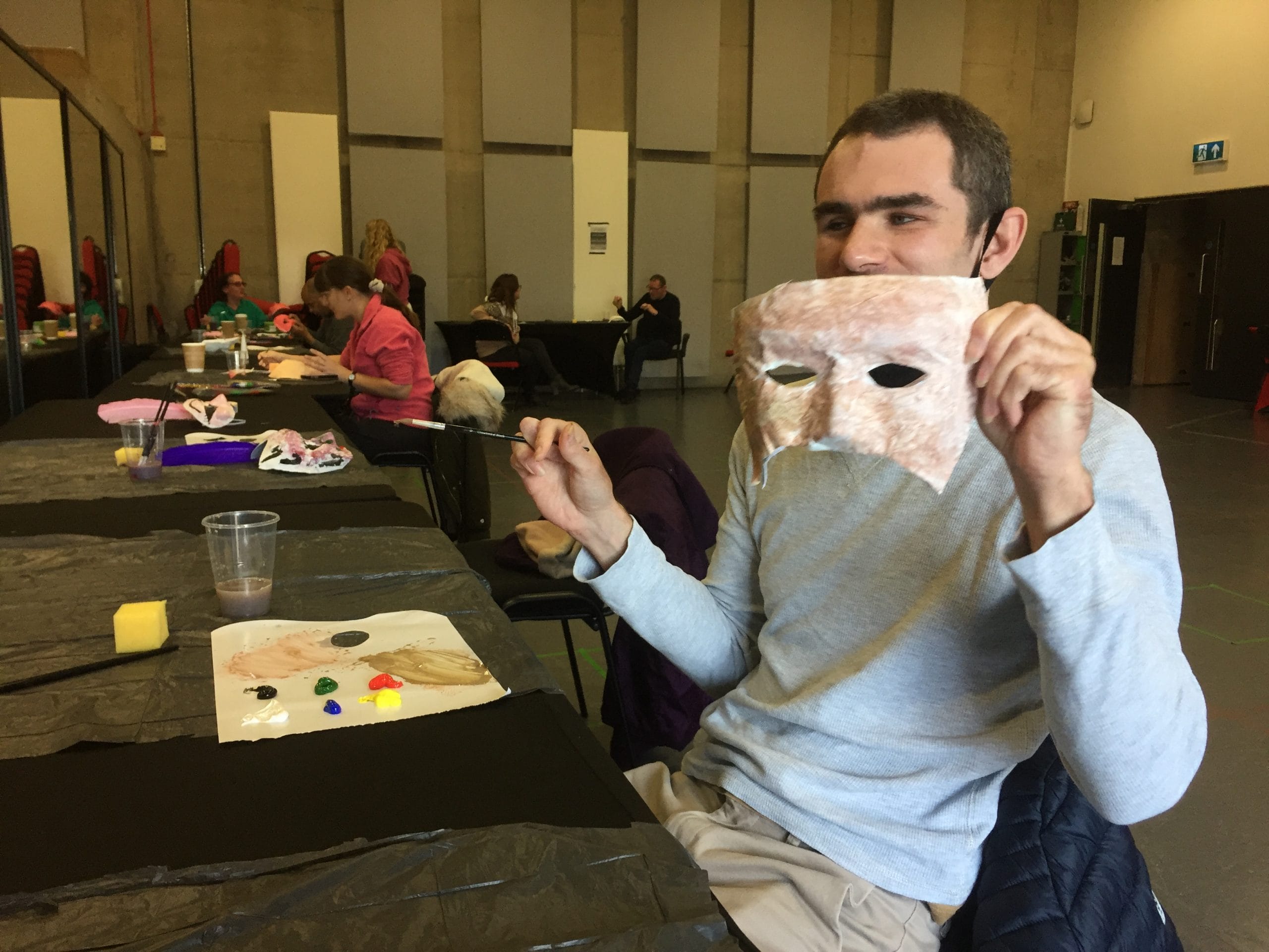 Mask-making workshop at the Belgrade Theatre