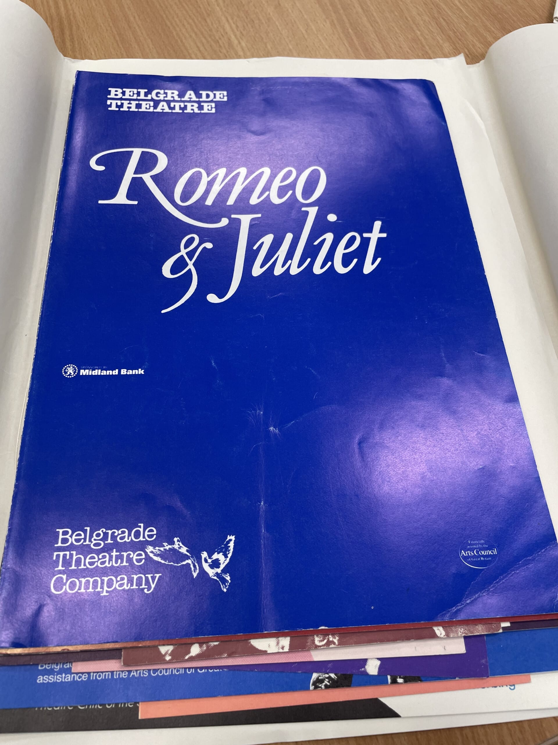 Romeo and Juliet 1980 programme cover