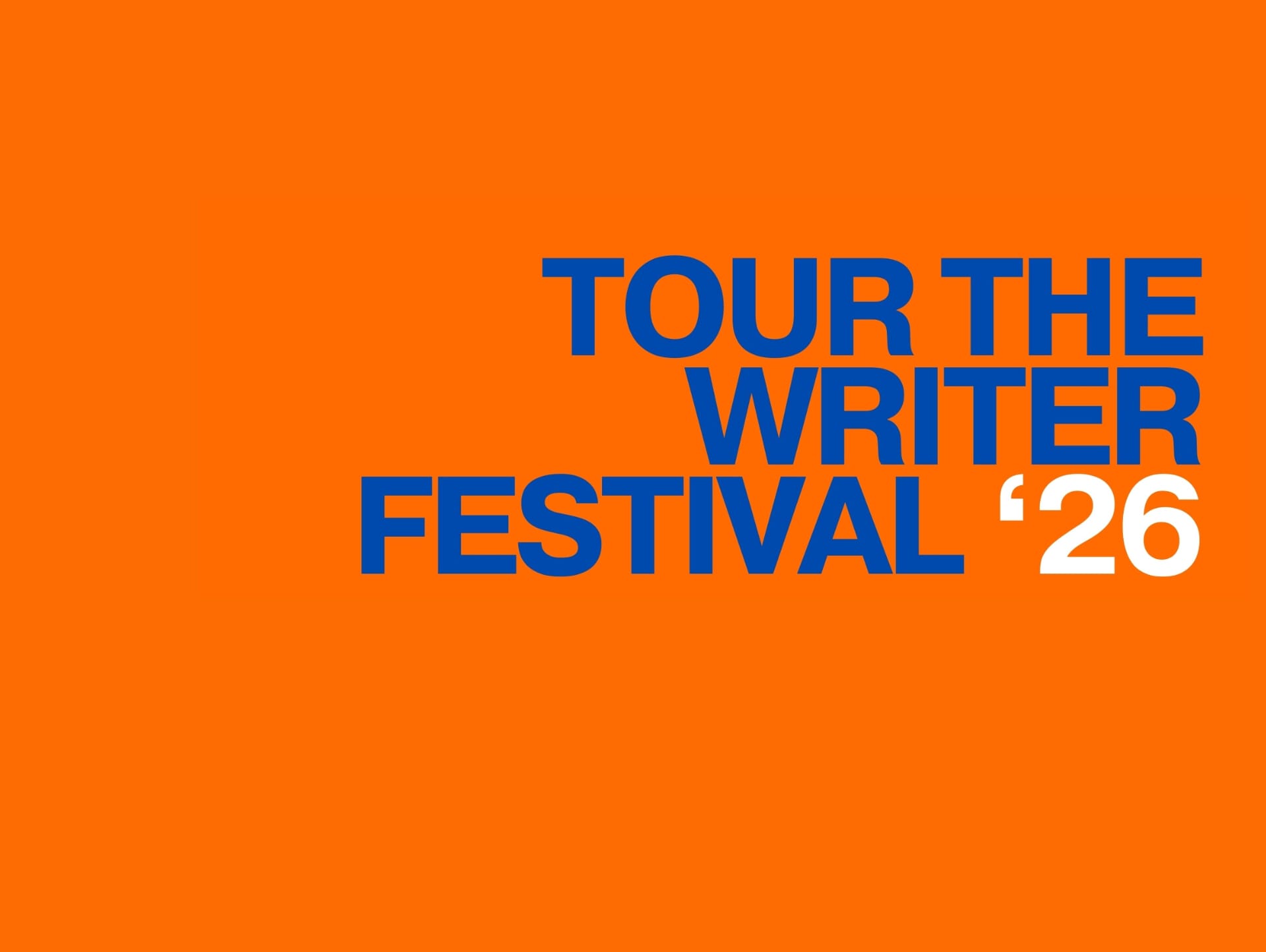 Tour The Writer Festival